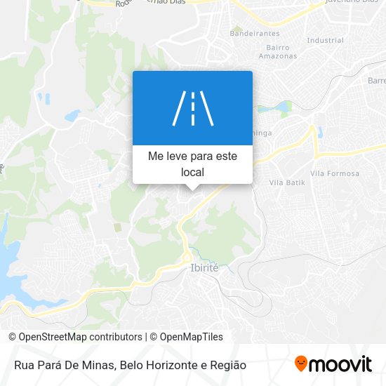Rua Pará De Minas mapa