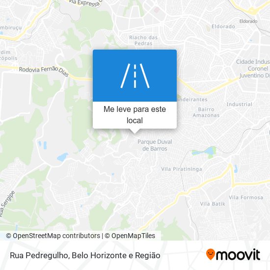 Rua Pedregulho mapa