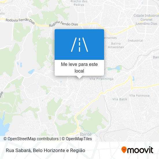Rua Sabará mapa