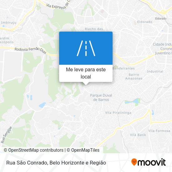 Rua São Conrado mapa