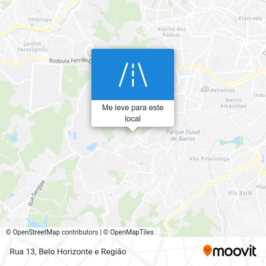 Rua 13 mapa
