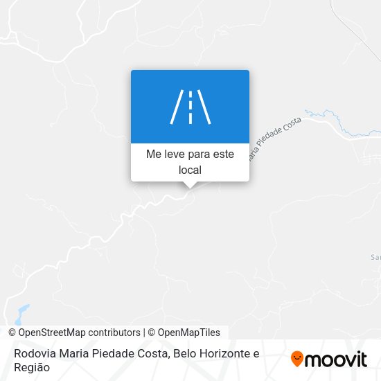 Rodovia Maria Piedade Costa mapa