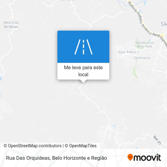 Rua Das Orquídeas mapa