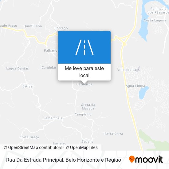 Rua Da Estrada Principal mapa