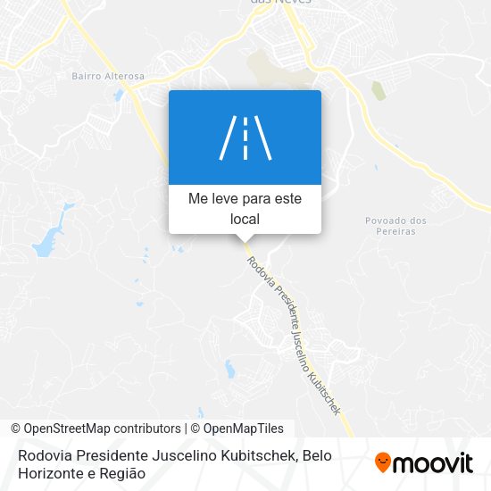 Rodovia Presidente Juscelino Kubitschek mapa