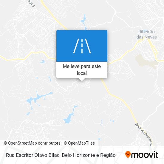 Rua Escritor Olavo Bilac mapa