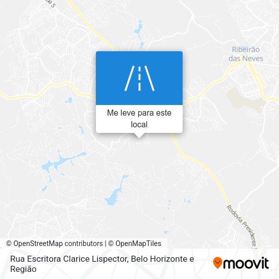 Rua Escritora Clarice Lispector mapa