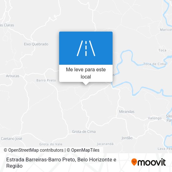 Estrada Barreiras-Barro Preto mapa
