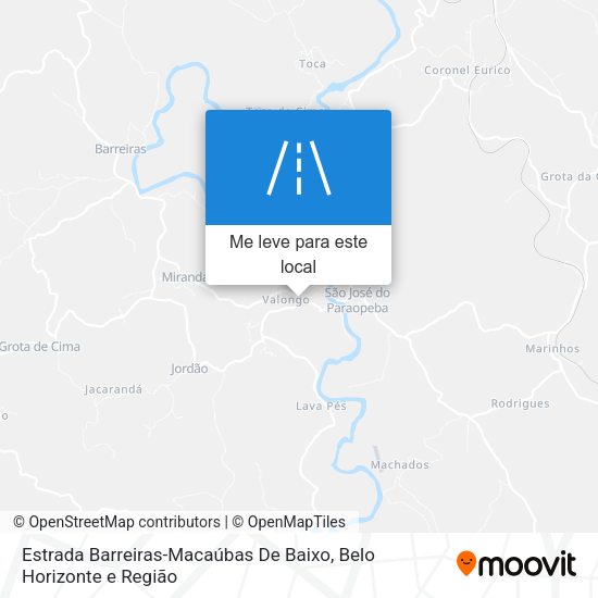 Estrada Barreiras-Macaúbas De Baixo mapa