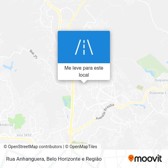 Rua Anhanguera mapa