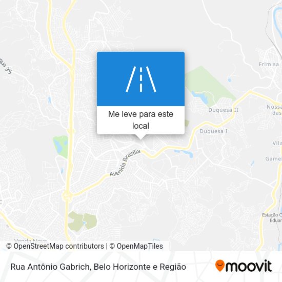 Rua Antônio Gabrich mapa