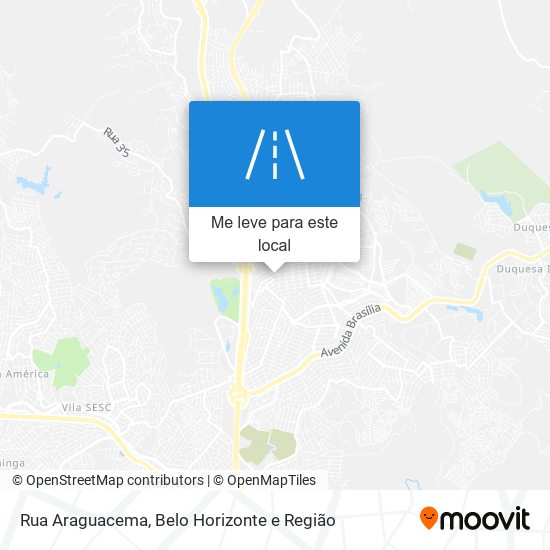 Rua Araguacema mapa