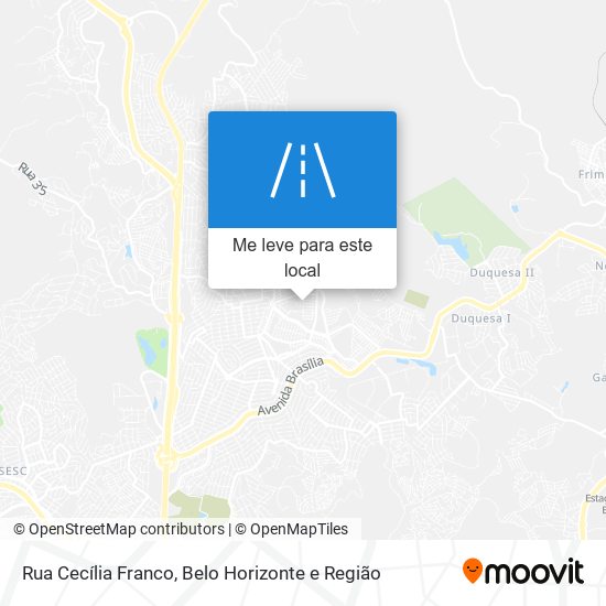 Rua Cecília Franco mapa