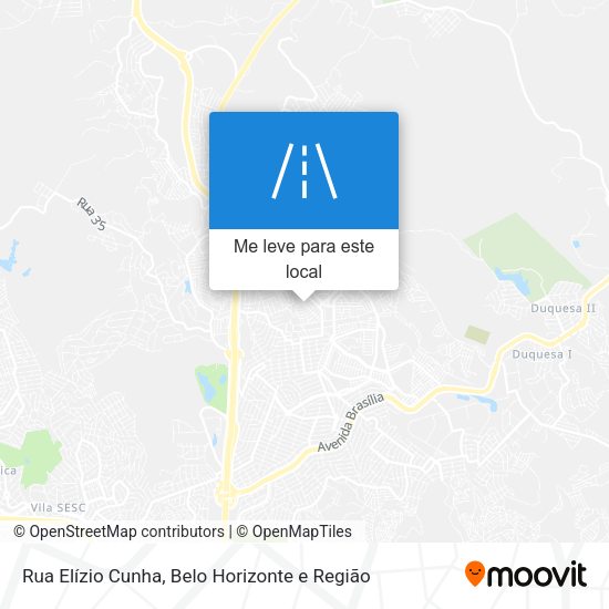 Rua Elízio Cunha mapa