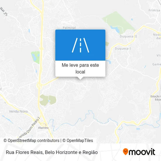 Rua Flores Reais mapa