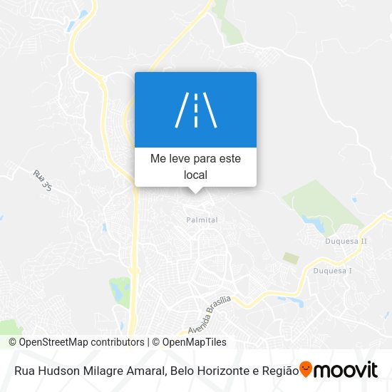 Rua Hudson Milagre Amaral mapa