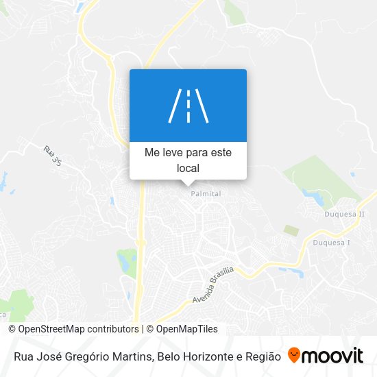 Rua José Gregório Martins mapa