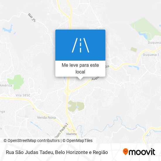 Rua São Judas Tadeu mapa