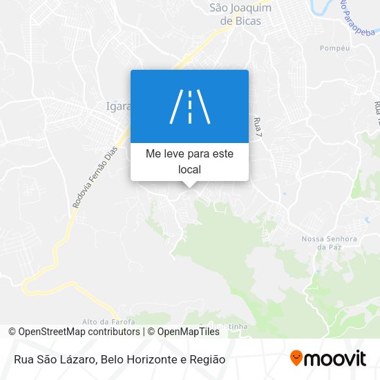 Rua São Lázaro mapa