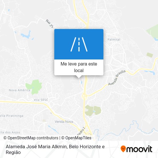Alameda José Maria Alkmin mapa