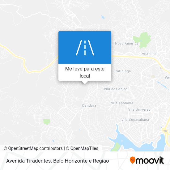 Avenida Tiradentes mapa