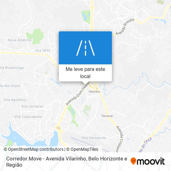 Corredor Move - Avenida Vilarinho mapa