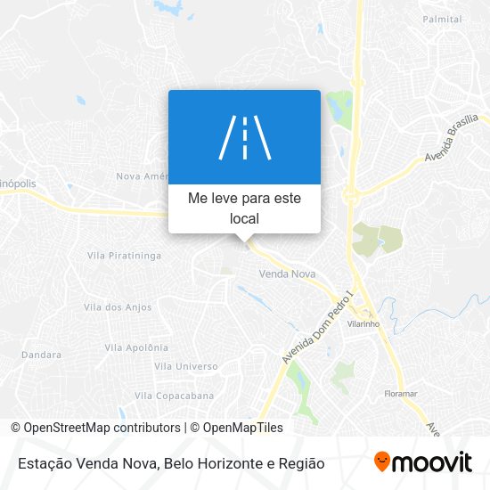 Estação Venda Nova mapa