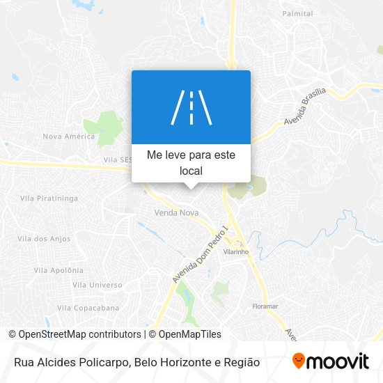 Rua Alcides Policarpo mapa