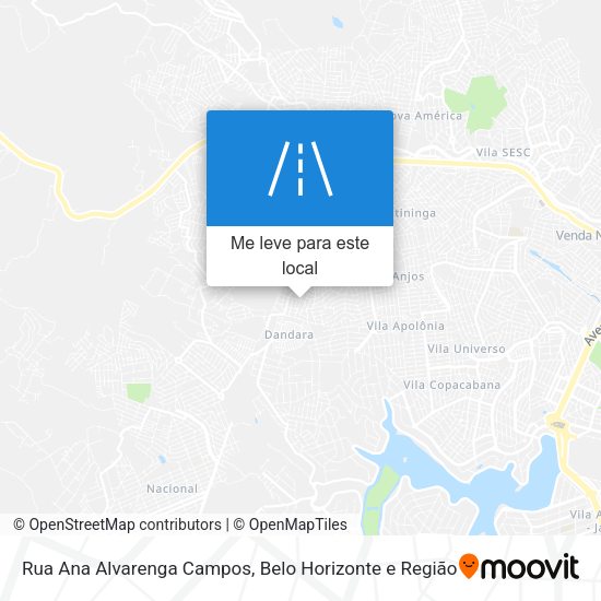Rua Ana Alvarenga Campos mapa