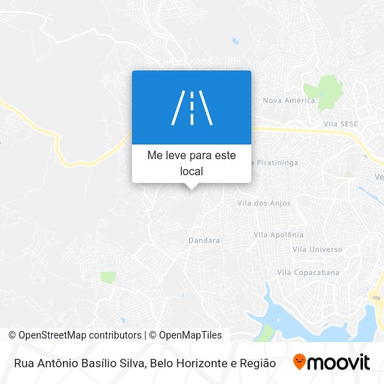 Rua Antônio Basílio Silva mapa