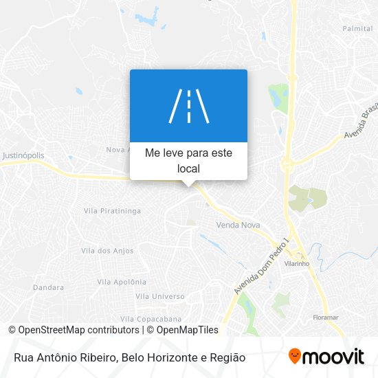 Rua Antônio Ribeiro mapa