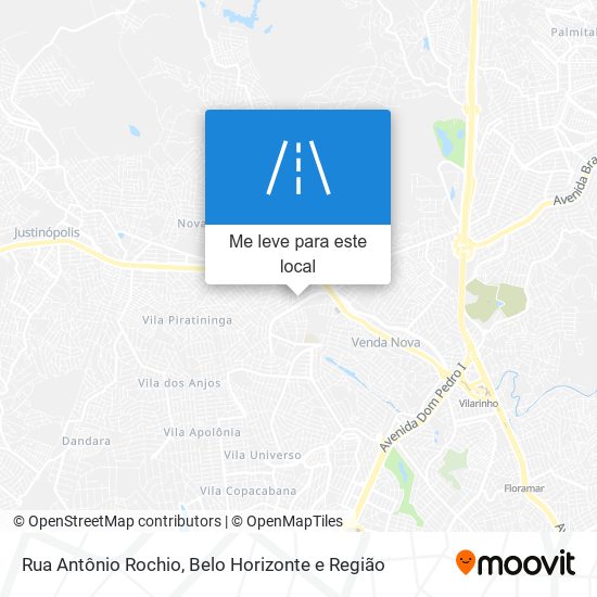 Rua Antônio Rochio mapa