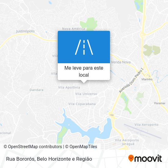 Rua Bororós mapa