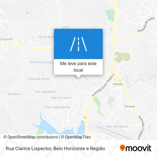 Rua Clarice Lispector mapa