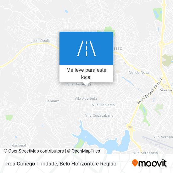 Rua Cônego Trindade mapa
