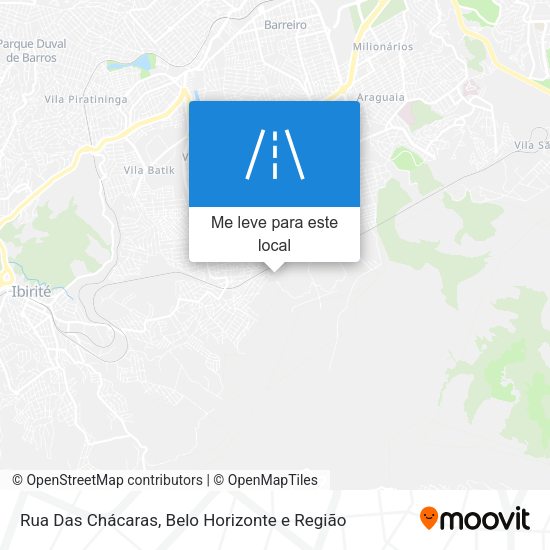 Rua Das Chácaras mapa
