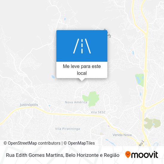 Rua Edith Gomes Martins mapa