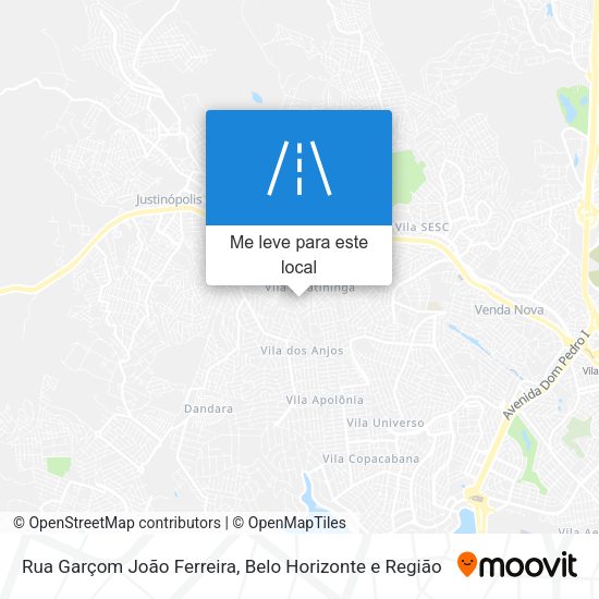 Rua Garçom João Ferreira mapa