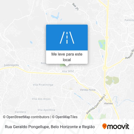 Rua Geraldo Pongellupe mapa