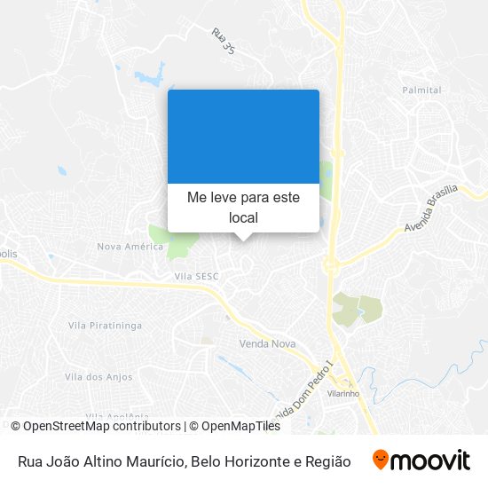 Rua João Altino Maurício mapa