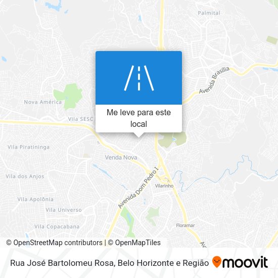 Rua José Bartolomeu Rosa mapa