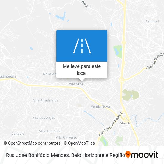 Rua José Bonifácio Mendes mapa