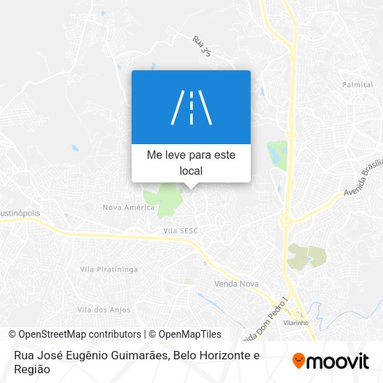 Rua José Eugênio Guimarães mapa