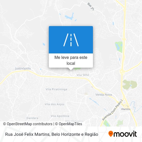 Rua José Felix Martins mapa