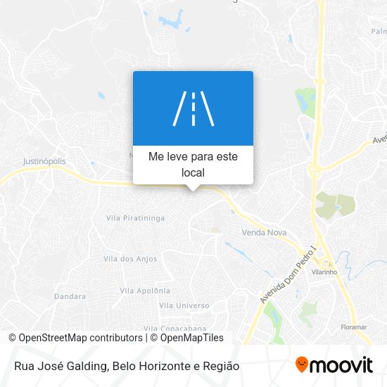 Rua José Galding mapa