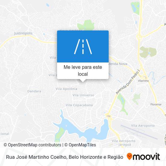 Rua José Martinho Coelho mapa