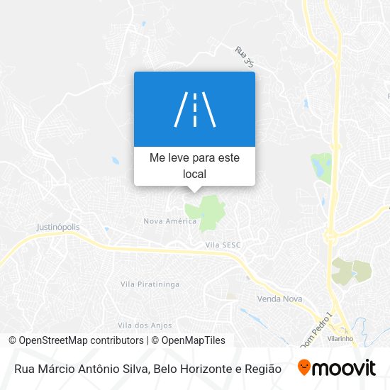Rua Márcio Antônio Silva mapa