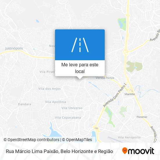 Rua Márcio Lima Paixão mapa