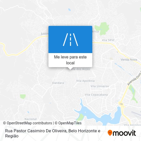 Rua Pastor Casimiro De Oliveira mapa