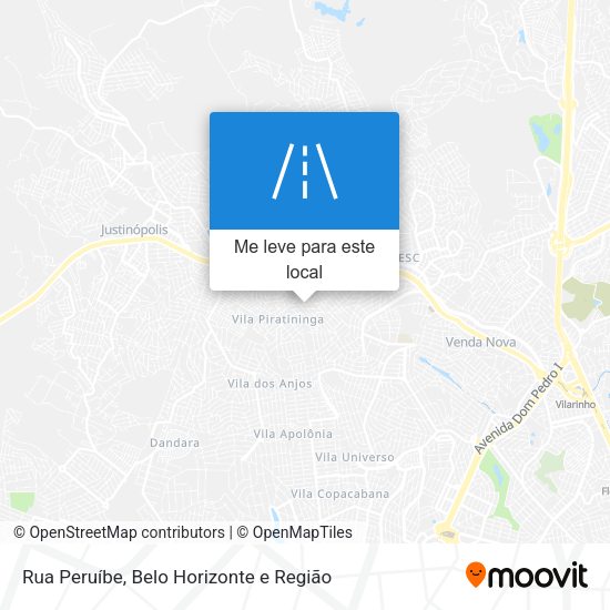 Rua Peruíbe mapa